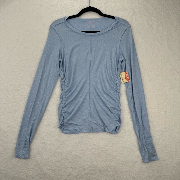 Free People X Hatch Right On The Run Layer Ruched Scoop Neck Maternity Top Small - Picture 2 of 10